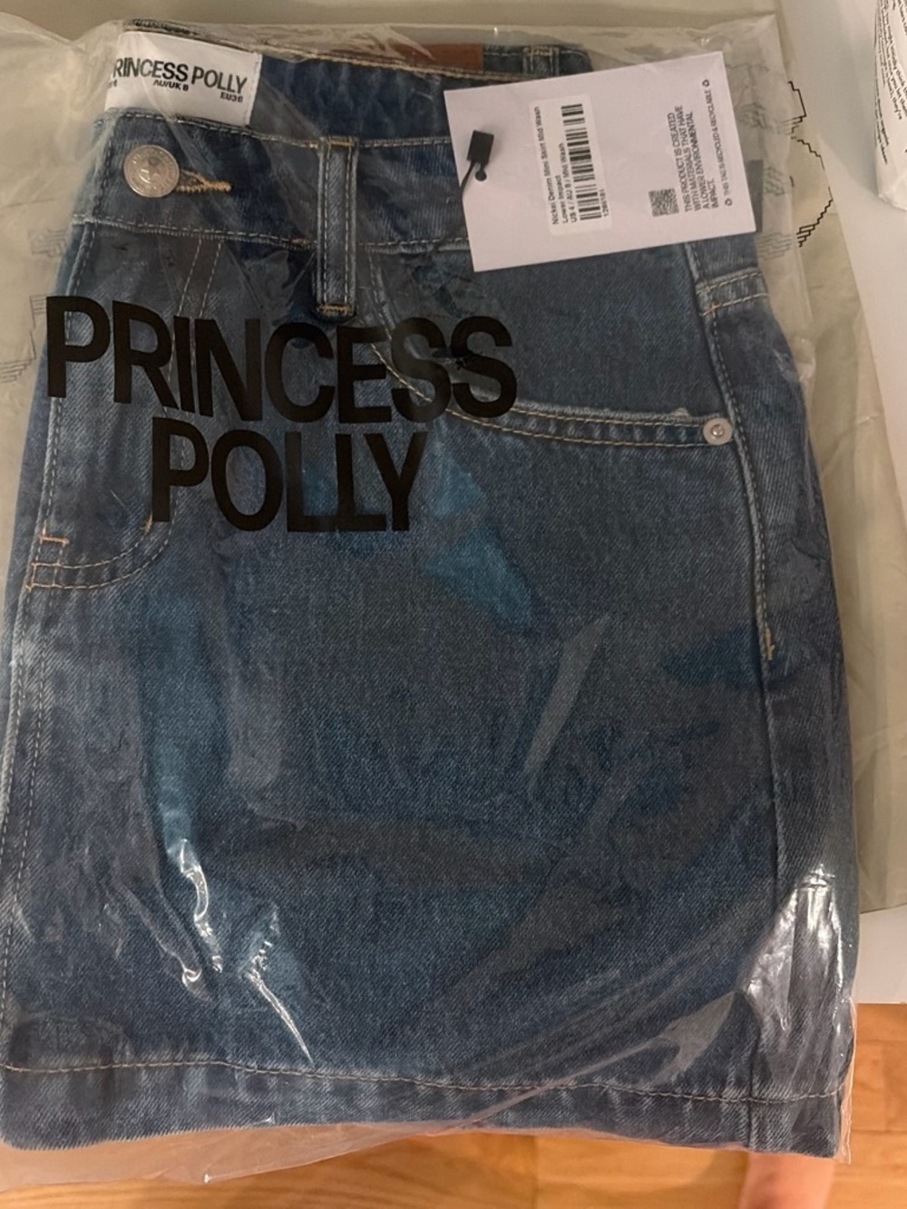 Princess Polly Dark Blue Denim Mini Skirt